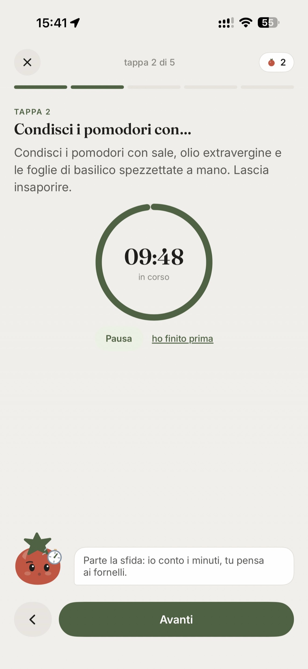 Gusto, sfida col timer: tappa 2, condisci i pomodori, 9 minuti e 48